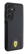 Ferrari PU Leather Bottom Carbon kryt Galaxy S24+