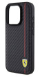 Ferrari PU Leather Carbon Red Line iPhone 15 Pro