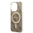 Guess IML 4G MagSafe kryt iPhone 15 Pro, Brown