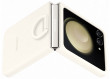 Samsung Silicone Case with Ring Z Flip 5, Cream