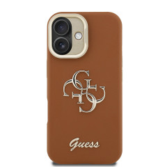 Guess 4G Logo Stand Camera Frame iPhone 16, Brown