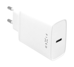 FIXED síťový nabíječ s USB-C výstupem, 20W, White