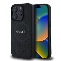 Guess Saffiano Peony MagSafe iPhone 16 Pro Max Bla