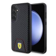 Ferrari PU Leather Bottom Carbon kryt Galaxy S24+