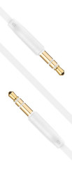 FIXED audio AUX kabel 2 x 3,5 mm jack, 1m, White