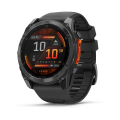 Garmin fenix 8 51mm,AMOLED,Glass,SlGr Steel/Blc SB