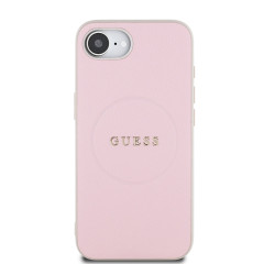Guess Grained Classic Logo MagSafe iPhone 16e PNK