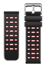 Aligator Watch Straps 22 silikon DUAL řemínek, RED