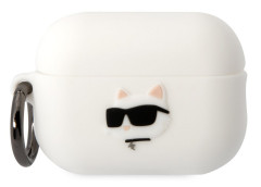 Karl Lagerfeld 3D Logo Choupette Airpods Pro2, WHT