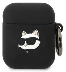 Karl Lagerfeld 3D Logo Choupette Airpods 1/2,Black