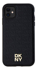 DKNY Repeat Pattern Stack Logo iPhone 11, Black