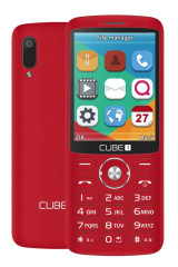 CUBE1 F700 elegantní tlačítkový telefon - Red