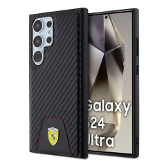 Ferrari PU Leather Bottom Carbon kryt Galaxy S24 U