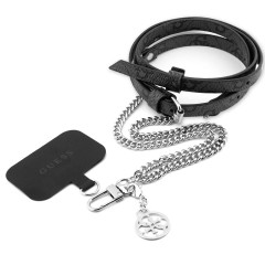 Guess Crossbody popruh PU 4G Chain with Charm,Silv