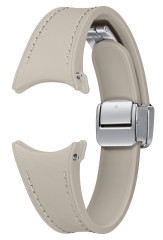 D-Buckle Hybrid Eco-Leather Band Slim, S/M, Etoupe