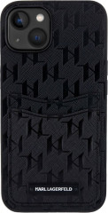 Karl Lagerfeld Monogram Card Slot iPhone 14, Black