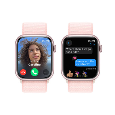Apple Watch Series 9 45mm Pink, Pink Sport Loop
