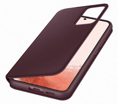 Samsung Smart Clear View Cover S22+, Burgundy