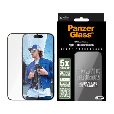 PanzerGlass Ceramic Apple iPhone 16/15