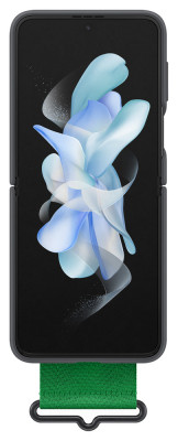 Samsung EF-GF721TB Silicone Cover Strap Flip4,Blac