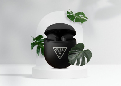 Guess True Wireless Triangle Logo Stereo, Black