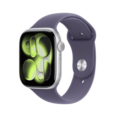 Apple Watch Series 11 GPS 42mm Silver Aluminium Case with Purple Fog Sport Band - M/L