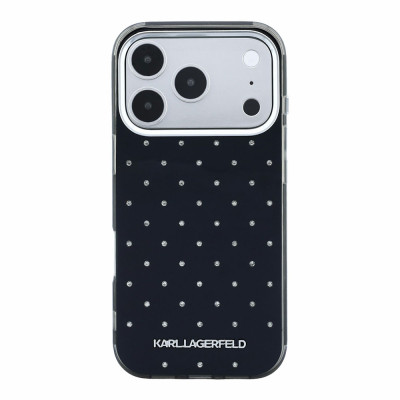 Karl Lagerfeld Rhinestones iPhone 18 Pro Max,Black