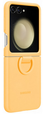 Samsung Silicone Case with Ring Z Flip 5, Apricot