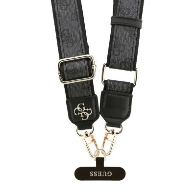 Guess Crossbody popruh PU 4G Metal Logo, Black
