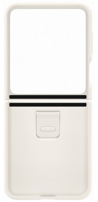 Samsung Silicone Case with Ring Z Flip 5, Cream