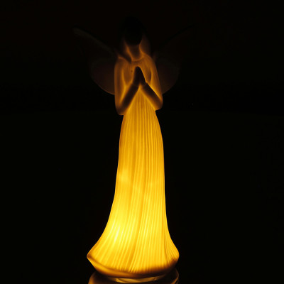 RETLUX Porcelánový anděl 23,6cm LED WW
