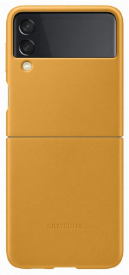 Samsung EF-VF711LYE Leather Cover Z Flip3, Mustard