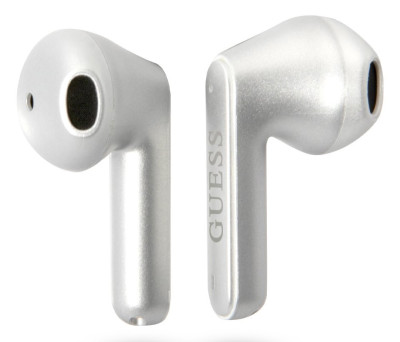 Guess True Wireless Triangle Logo Stereo, Silver