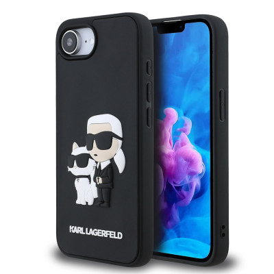 Karl Lagerfeld 3D Rubber K+Ch iPhone 16e, Black