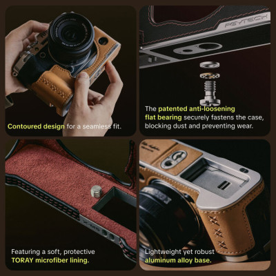 PGYTECH Leather Camera Case (For FUJI X100VIBrown)