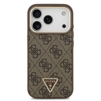 Guess Triangle Logo MagSafe iPhone 18 Pro Brown
