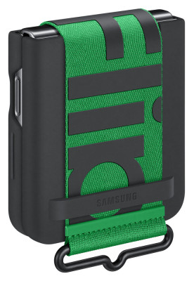 Samsung EF-GF721TB Silicone Cover Strap Flip4,Blac