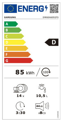 Volně stojící myčka Samsung DW60A6092FS/EO