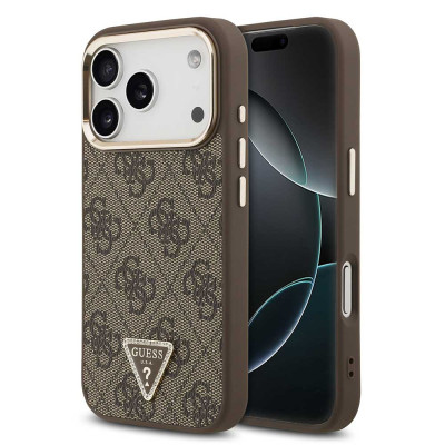 Guess Triangle Logo MagSafe iPhone 18 Pro Brown
