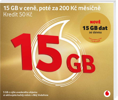 Vodafone Předplacenka 15GB