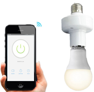 Chytrý wifi adaptér žárovky patice E26 / E27