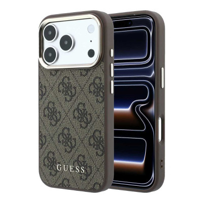 Guess 4G Gold Frame MagSafe iPhone 18 Pro Brown