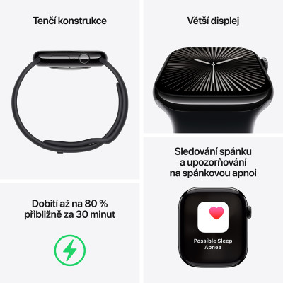 Apple Watch Series 10 42mm J. Black, Black SB, S/M