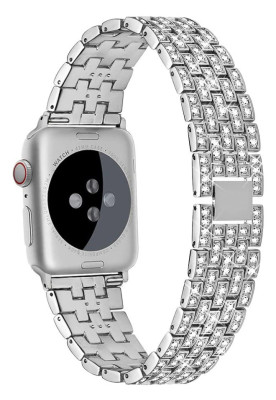 Worryfree Diamond Blocks Apple 38/40/41mm, Silver