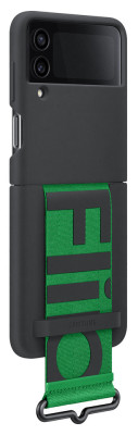 Samsung EF-GF721TB Silicone Cover Strap Flip4,Blac