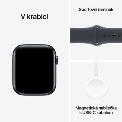 Apple Watch SE 44mm 2024 Midnight, Midnight SB,M/L