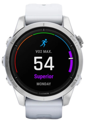 Garmin epix Pro Glass, 42mm, Silver/White Band