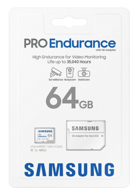 Samsung micro SDXC 64GB PRO Endurance + SD adaptér