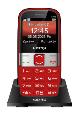 Aligator A775 Senior červený + stol.nab.