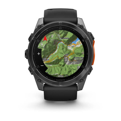 Garmin fenix 8 51mm,AMOLED,Glass,SlGr Steel/Blc SB